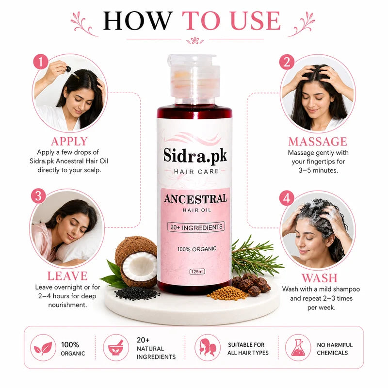 Sidra Organics Hair Oil - Pack of Two