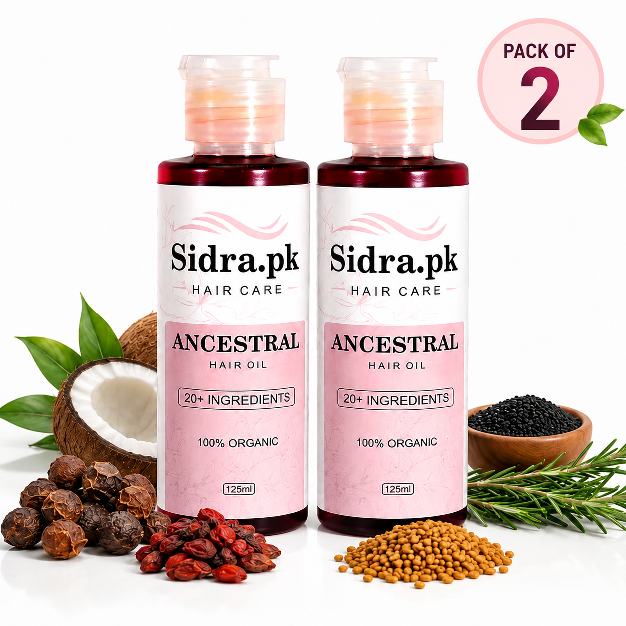 Sidra Organics Hair Oil - Pack of Two