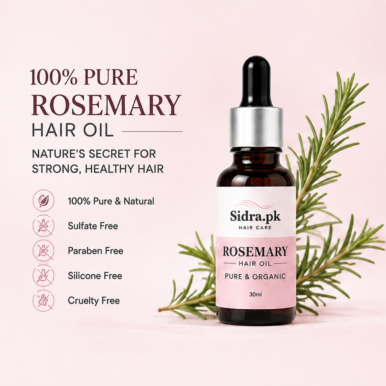 Rosemary Hair Oil Pure & Natural
