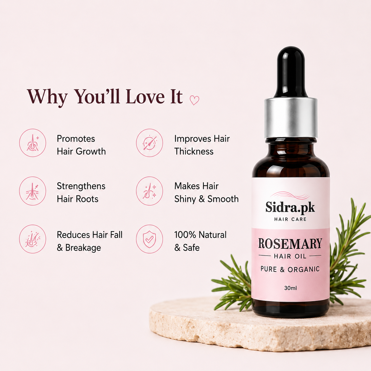 Rosemary Hair Oil Pure & Natural
