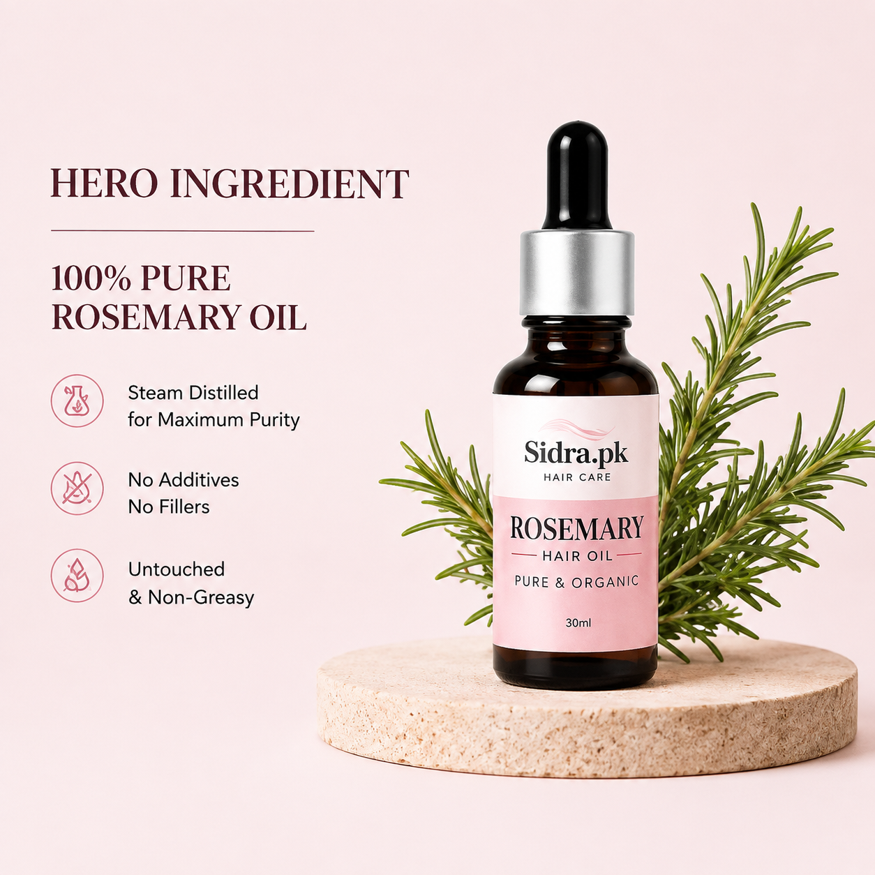 Rosemary Hair Oil Pure & Natural