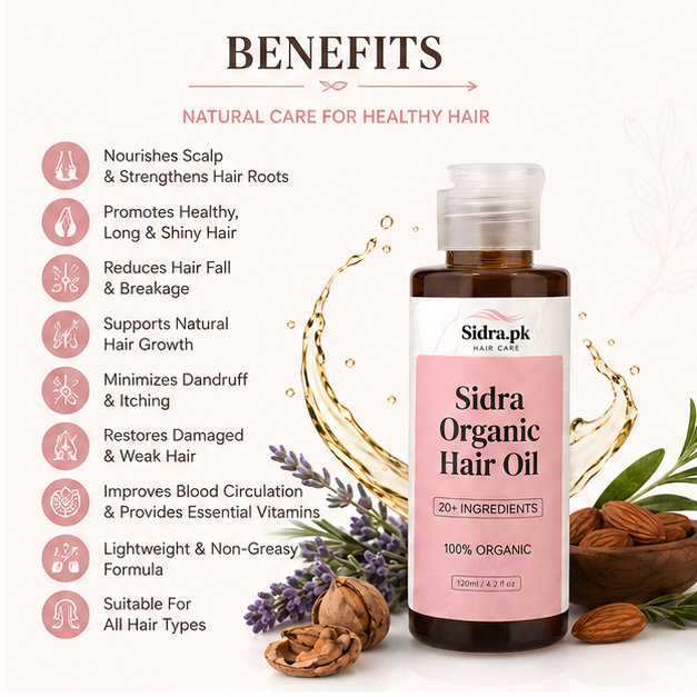Sidra Organics Hair Oil - Sidra.pk