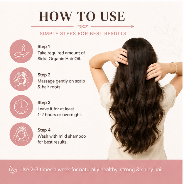 Sidra Organics Hair Oil - Sidra.pk